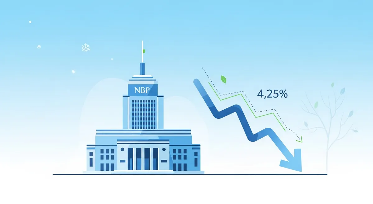 Piąta obniżka stóp w 2025 roku — referencyjna spada do 4,25%