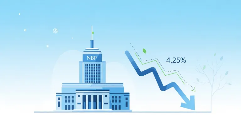 Piąta obniżka stóp w 2025 roku — referencyjna spada do 4,25%
